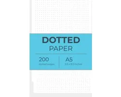 A5 Dotted Paper: Dotted Notebook Paper, (200 pages) Double sided, Unpunched, Bullet Dot Grid Pad Journal, (Dotted - ShopVlot