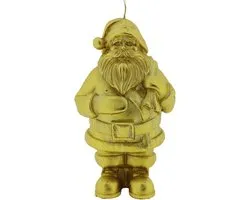 Home Society - Kaars - Kerstkaars - Kerstman - Santa - Goud - 21x14x7cm