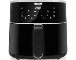 Princess Digitale Airfryer XL 182244 - 6 liter - Groot - PFAS vrij - Heteluchtfriteuse - Zwart - Digital Touchscreen - 8 Automatische Programma's - Inclusief in hoogte verstelbaar Grillrack