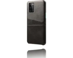 OnePlus 8T Hoesje met Kaarthouder Back Cover Zwart