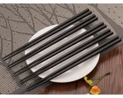 4 ensembles de Baguettes à sushi noires de Luxe