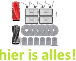 Grand ensemble d'accessoires compatibles avec Roborock Saros 10R - sacs - serpillères - filtres - filtre moteur - brosse principale et latérale - remplacement de haute qualité