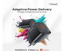 Basel ADAPT QC3.0 Type C+USB 20W PD Fast Charger