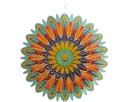 Windspinner, Spin Art, RVS, Mandala New Flower, 12MFL300, Ø 30cm