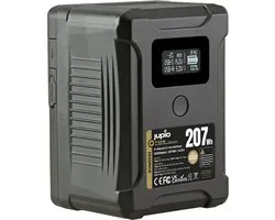 Jupio ProLine Extreme 207 V-Mount battery 14000mAh (207Wh) - LCD Display, USB-C PD 65W in/output, D-Tap in/output and USB-A output.