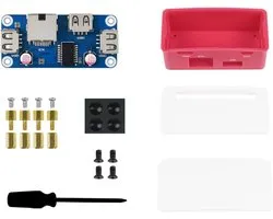 SnelShoppen - Ethernet/USB HUB Hoed B voor Raspberry Pi Zero/Zero W/2 W/Zero WH/2 WH, RJ45 Ethernetpoort, 3 USB Poorten, Compatibel met USB2.0/1.1, Co