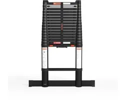 RMBO Telescopische Ladder - Telescoopladder - 5,10m lang, Compact en Draagbaar met Soft Closing Systeem, Geschikt voor Particulier en Professioneel Gebruik, Telescopische Vouwladder, Max. Belasting 150 kg, EN 131.6