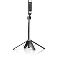 Rixus RXSF08 Aluminum Selfie Stick With Double LED Light Black