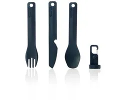 Human Gear - GoBites BIO - K/F/S Set - Gray - Bestek - herbruikbaar - campingbestek