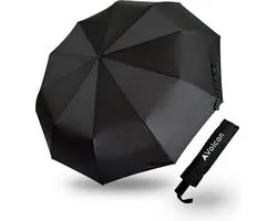 Volcan Stormparaplu Opvouwbaar - Grote Paraplu - Paraplu's - 105 cm - Windproof - Stormparaplu's - Zwart