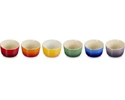 Ramequins Vancouver Le Creuset 7,8 cm/100 ml Couleurs arc-en-ciel, Set de 6