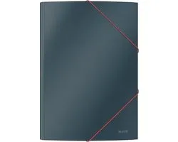 Leitz Cozy Cardboard 3-Fold Folder - Dossiers de documents A4 - Dossier en élastomère - Pour le bureau et le travail à domicile - Grijs velours - Idéal pour le bureau à domicile