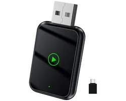 GELLDG Draadloze CarPlay & android dongle - Auto - Bluetooth - Draadloos - Wireless - Receiver - Compact - incl USB-C - Mini plug-and-play CarPlay - Draadloze CarPlay-adapter voor iPhone