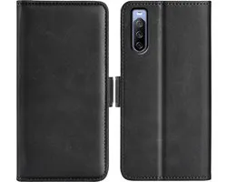 MobyDefend Hoesje - Geschikt voor Sony Xperia 10 IV - Luxe Wallet Book Case (Sluiting Zijkant) - Zwart
