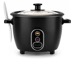 Savoré Kitchen Cuiseur à Riz 1 Litre Sans PFAS - Petit Rice Cooker pour 5 Porties - Fonction Maintien au Chaud - Noir