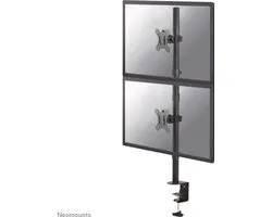 Le support de bureau Neomounts, modèle FPMA-D550DVBLACK, est un montage inclinable, pivotant et rotatif, pour 2 écrans plats jusqu'à 32" - Noir