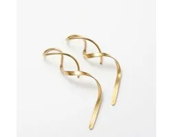 Bijoux Boucles d'oreilles « Spiral Threader » plaquées or No décoloration pour femmes et hommes