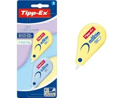 Tipp-Ex Mini Pocket Mouse Correctieroller Pastel - 6m x 5mm - 2 Stuks - Correctietape School Kantoor