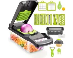Here's a new title using the keywords you provided: **16-in-1 Multifunctionele Groentesnijder - Handmatige Voedselsnijder met Container, Garlic Chopper, Manual Dicer, Food Slicer, Vegetable Chopper**
