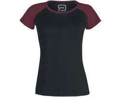 R.E.D. Rock-Engineered Design Zwart en rood t-shirt - Dames - L