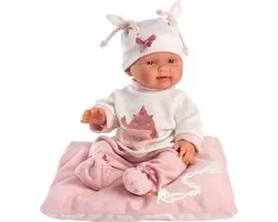 Llorens mini babypopje Bebita met roze kussen - 26cm