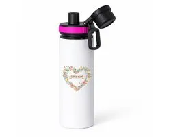 Hacebo® - Super mam! gourde avec bouchon à vis rose - Maman - Super maman - cadeau de fête des mères - Cadeau pour maman - Anniversaire - Présent - Cadeau - Gift - bouteille d'eau - 850ML