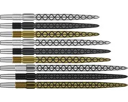 Target Darts Diamond Pro Swiss Point Dartpunten - 30mm Zwart - Stalen Dart Tips met Laser Etching - Verwisselbaar Systeem - Compatibel met Swiss Point Barrels - Set van 3 Stuks