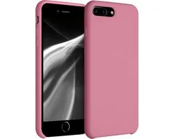 kwmobile telefoonhoesje geschikt voor Apple iPhone 7 Plus / iPhone 8 Plus - Hoesje met siliconen coating - Smartphone case in zoetroze
