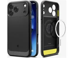 Spigen Rugged Armor coque arrière - compatible pour iPhone 17 Pro et compatible pour iPhone 18 Pro - compatible pour MagSafe - Noir