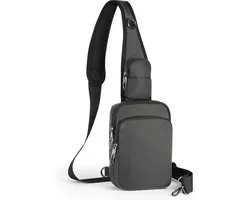 BROADREAM Men's Shoulder Bag, Anti-Theft Bag, Small Chest Bag with Multiple Compartments, Chest Bag, Waist Bag - ShopVlot