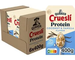 Quaker Cruesli Protein Zero Sugar Added Coconut & Vanilla 6 x 400 gr