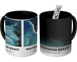 Magic Mug - Photo on Warmth Mugs - Coffee Mug - Australia - Beach - Sky - Magic Mug - Cup - 350 ML - Tea Mug - Sinterklaas decoration - Handout gifts for children - Shoe present Sinterklaas