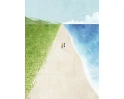 IXXI Wild Beach, Henry Rivers - 60 x 80 cm - Gratis ophangtool - Grote wanddecoratie en posters - Speels, Kleurrijk, Minimalisme, Illustraties