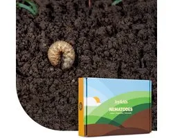 Joyfields Nématodes contre les vers blancs 50 m² - Lutte antiparasitaire naturelle - 25 millions de nématodes - Éliminer les vers blancs - Résultat en 1-2 semaines - Nématodes