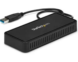 StarTech.com Station d'accueil USB 3.0 double affichage DisplayPort 4K 60Hz pour PC portable - 2x DP 4K 60Hz ou 1x DP 5K 60Hz (USBA2DPGB)