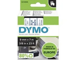 DYMO D1 - Standard Étiquettes - Bleu sur blanc - 9mm x 7m