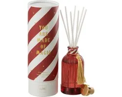J-Line bâtonnets parfumés Magic - Rose Waltz - verre - blanc/corail - small