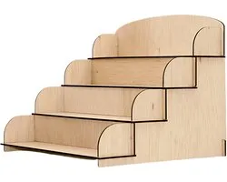 Présentoir en bois – Présentoir en escalier pour une vue d'ensemble et une présentation – Standard – Naturel | CoolCuts