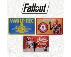 FaNaTtik Fallout Tin Signs 3 Pack Brands Tin signs