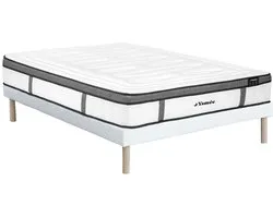 Vente-unique Boxspring + traagschuim hybride matrasset - 30cm dik - 160 x 200 cm - OLIANE van DREAMEA