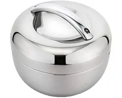 Lunch Box Thermal Mixing Bowl Bread Bin Stainless Steel Vacuum Double Layer Insulation Box Fresh Storage Box Metal Bento Box (Silver Handle, 800ml)