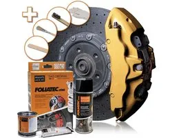 Foliatec Set de peinture pour étrier de frein Prestige Metallic Gold 7 pièces