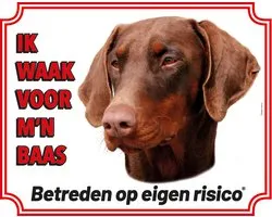 Dobermann Bruin Waakbord