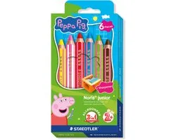 STAEDTLER Peppa Pig x Noris junior 3-in-1 kleurpotlood - set 6 st