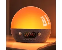 Inga Smart Wake up Light with Wifi App & Bluetooth-luidspreker - Lichtwekker - Zonsopgangwekker - Digitale wekker met 11 White Noise Sound Machine voor kinderen en volwassenen