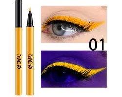 Neongele Fluorescerende Eyeliner – UV Glow Liquid Eyeliner – Langhoudende Festival en Party Make-up