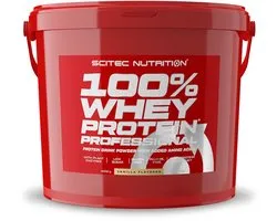 Scitec Nutrition® - 100% Whey Protein Professional (4000 gram - Vanilla) - Vanille - 133 eiwitshakes - Premium proteine poeder met leucine, glutamine, arginine, taurine, papaïne en bromelaïne