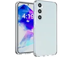 Hoesje Geschikt voor Samsung A55 Siliconen Shock Proof Case Transparant - Hoes Cover Case Shockproof - camera protector