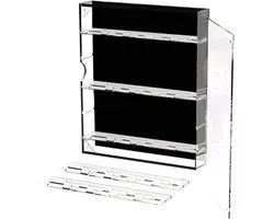 Storage Box For Challenge Coins | Clear Acrylic Round Coins Storage Box | Removable Desk For Medals Badges Pins Buttons Collection Presentation And Organization Collector