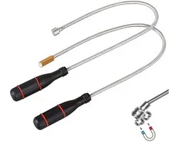 Set van 2 krachtige bar magneten met flexibele 50 cm gooseneck, ideaal voor het oppakken van kleine voorwerpen en veelzijdig gebruik